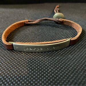 “Carpe Diem” leather bracelet